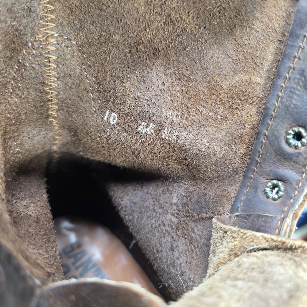 Santa Fe Boot Company Packer Logger 10 EE Work Lace Up WIDE Boots Brown Leather - Picture 3 of 16